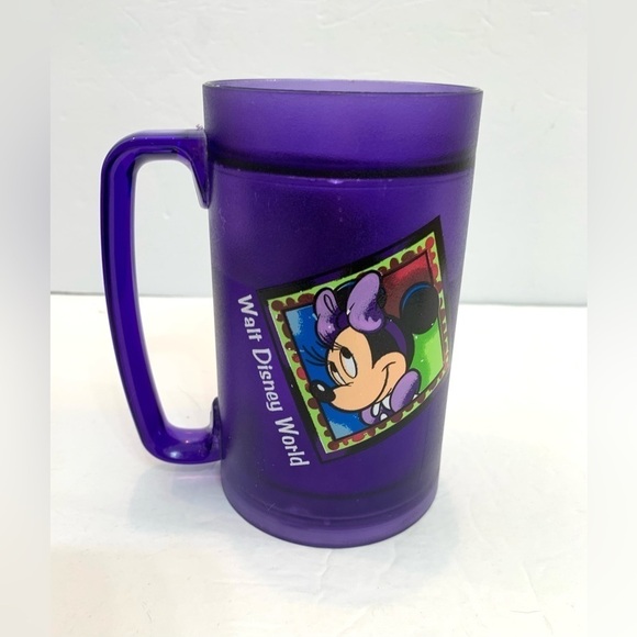 VTG Purple Minnie Mouse Disney Freezer Mug Thermo Serv Plastic 6” Disney - Picture 3 of 6